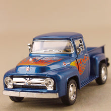 Load image into Gallery viewer, 1956 Ford F-100 Pickup Ute - Blue w Red Flames
