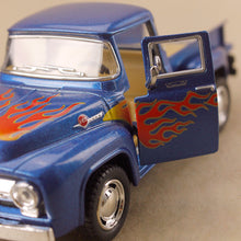 Load image into Gallery viewer, 1956 Ford F-100 Pickup Ute - Blue w Red Flames
