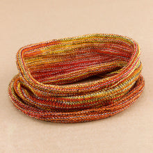 Load image into Gallery viewer, Wide Nepalese Headband - Orange, Red &amp; Yellow
