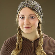 Load image into Gallery viewer, Extra Wide Nepalese Headband -Brown, Black and White
