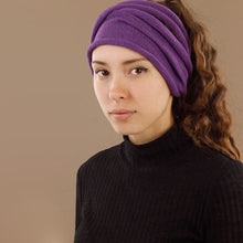 Load image into Gallery viewer, Double-Wrap Nepalese 100% Cotton Headband Purple

