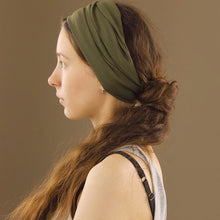 Load image into Gallery viewer, Cotton Stretch Tube Headband - Khaki
