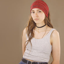 Load image into Gallery viewer, Wide Nepalese Headband - Red &amp; Black
