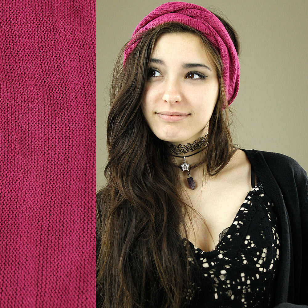 Double-Wrap Nepalese 100% Cotton Headband Pink