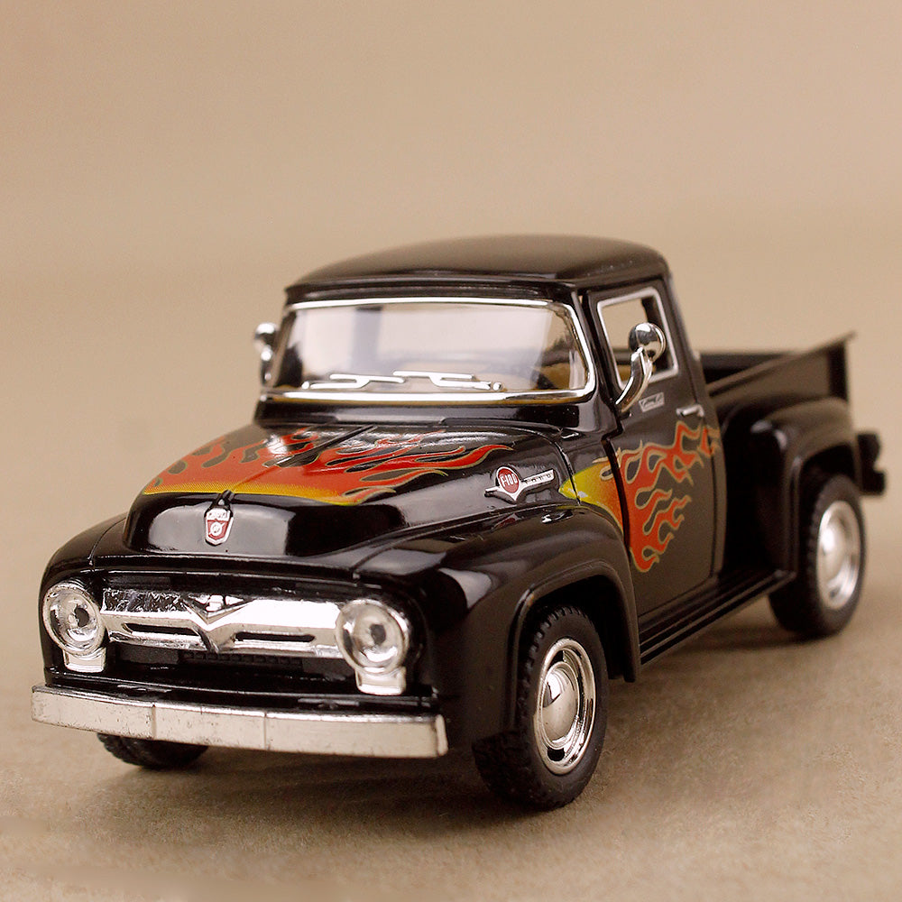 1956 Ford F-100 Pickup Ute - Black w Red Flames
