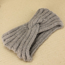 Load image into Gallery viewer, Knitted Wide Headband - Grey and Silver Speckled
