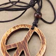 Load image into Gallery viewer, Large Peace Sign Pendant Necklace
