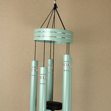 Load image into Gallery viewer, Metal Wind Chime - Light Green with Silver Engravings
