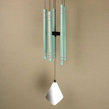 Load image into Gallery viewer, Metal Wind Chime - Light Green with Silver Engravings
