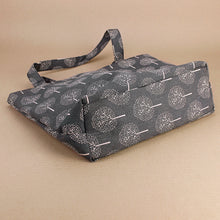 Load image into Gallery viewer, Large Tree Print Tote Shoulder Bag - Grey
