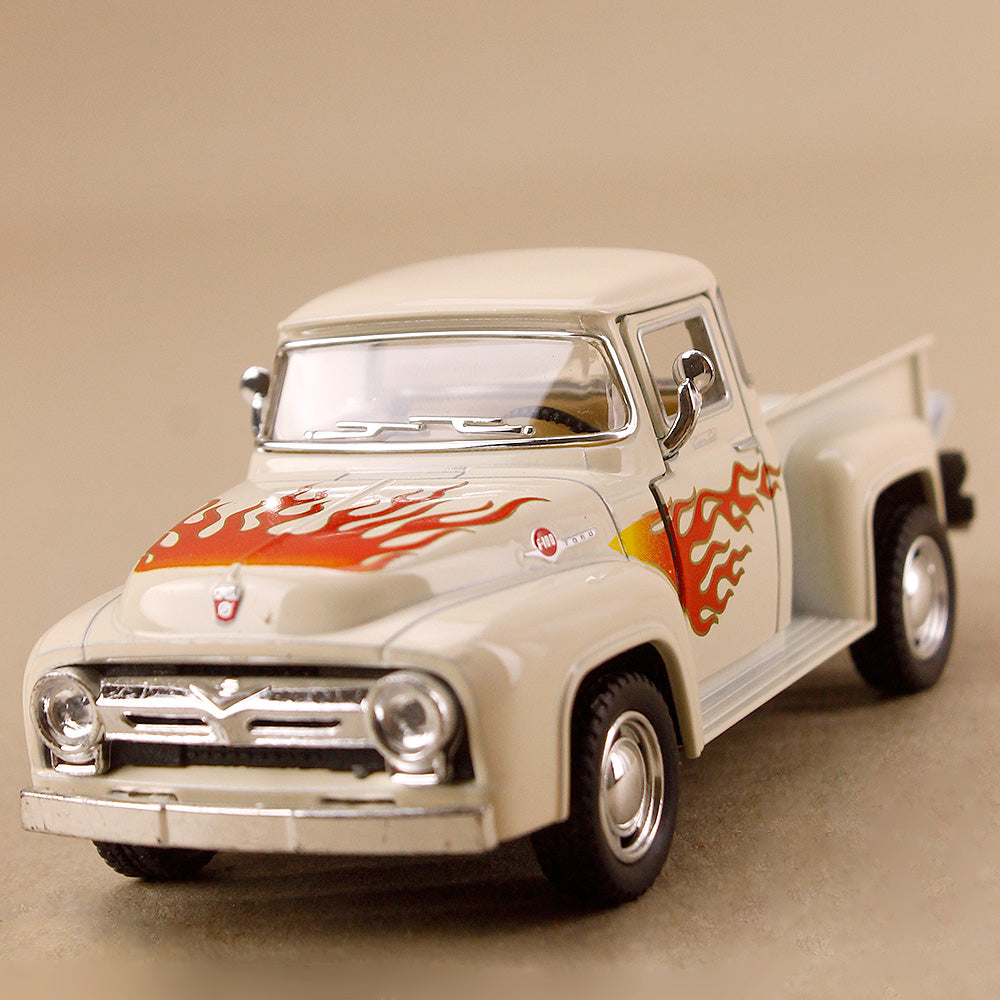 1956 Ford F-100 Pickup Ute - Cream w Red Flames