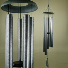 Load image into Gallery viewer, Extra Large Hand Tuned Black Textured Metal Wind Chime

