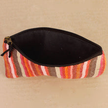 Load image into Gallery viewer, Cotton Zip Purse - Colourful Stripes
