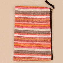 Load image into Gallery viewer, Cotton Zip Purse - Colourful Stripes
