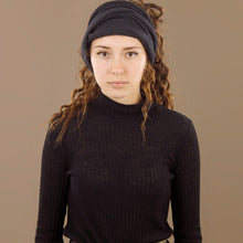 Load image into Gallery viewer, Double-Wrap Nepalese 100% Cotton Headband Black
