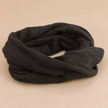 Load image into Gallery viewer, Double-Wrap Nepalese 100% Cotton Headband Black
