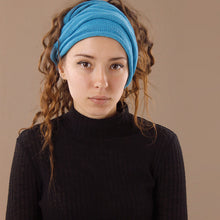 Load image into Gallery viewer, Double-Wrap Nepalese 100% Cotton Headband Blue
