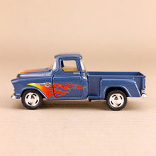 Load image into Gallery viewer, 1955 Chevrolet Stepside Pick-Up with Flames- Blue
