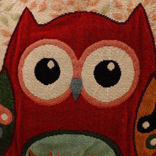 Load image into Gallery viewer, Big Tapestry Style Tote Bag - Red Owl
